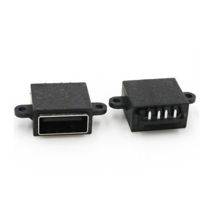 USB DIP带耳朵防水母座